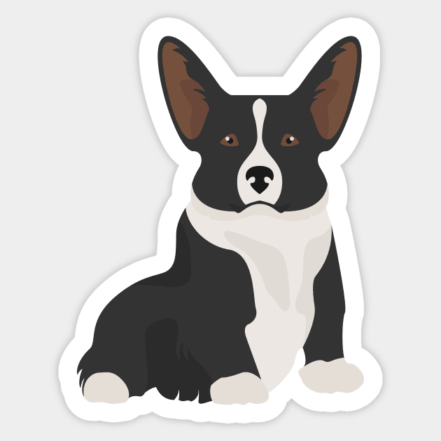 Cardigan Welsh Corgi Sticker by JunkyDotCom